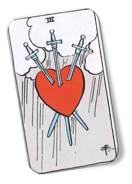 Three of Swords Rider Waite image description