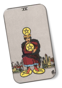 4 of Pentacles Rider Waite Tarot Deck - A.E. Waite | TarotX