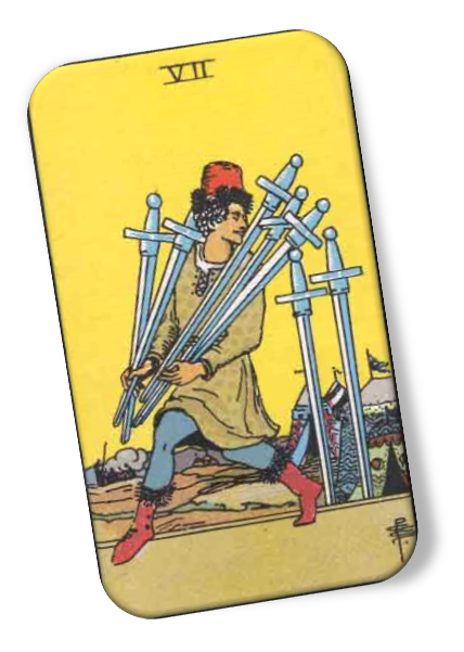 Seven of Swords Rider Waite image description