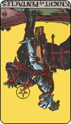 Đảo ngược ý nghĩa của Knight of Pentacles