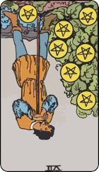 Reversed meaning of the Seven of Pentacles