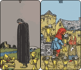 five and six of cups