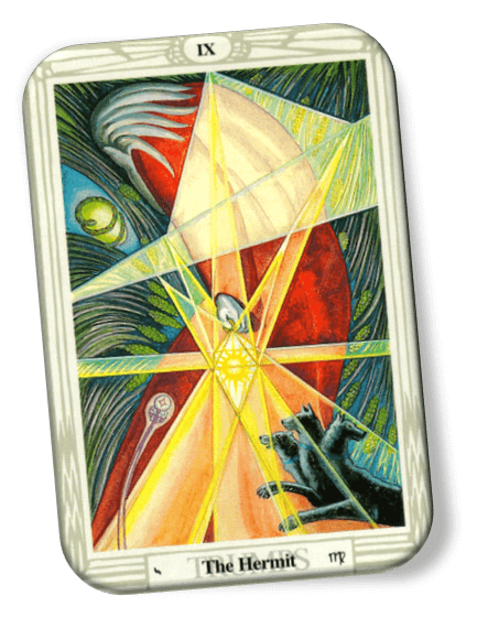 Analyze and describe the Hermit Thoth Tarot