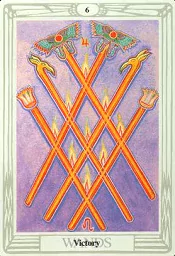 6 of Wands Thoth Tarot Card - Aleister Crowley | TarotX.net