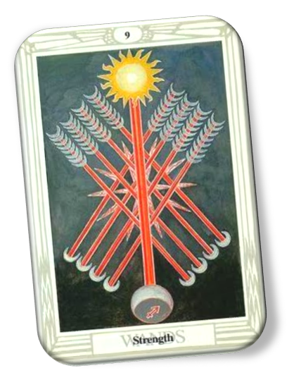 thoth tarot 9 of wands