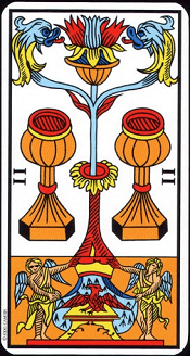 2 De Coupe Tarot