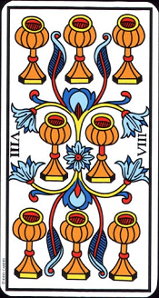 8 De Coupe Tarot