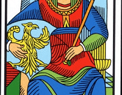 The Magician (Le Bateleur) from the Tarot de Marseille