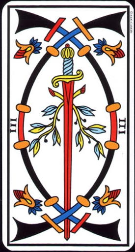 reversed meaning of 3 D'épée Tarot