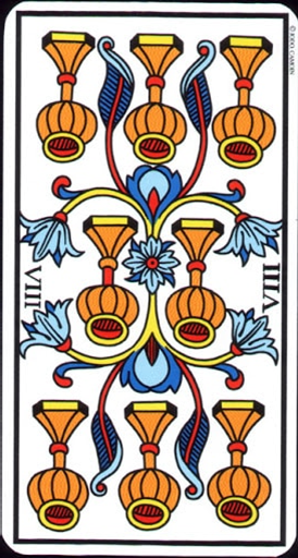 reversed meaning of 8 De Coupe Tarot
