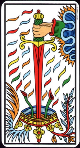 reversed As D'épée Tarot