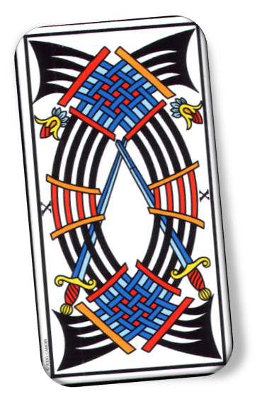  upright meaning of 10 D'épée Tarot