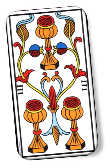 upright meaning of 3 De Coupe Tarot﻿