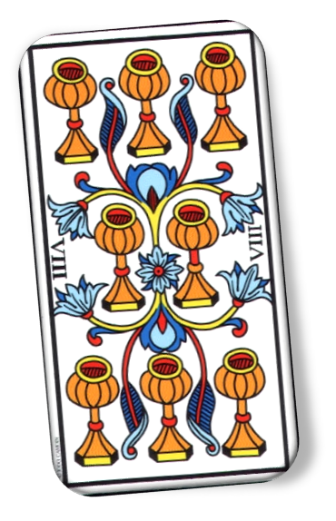 upright meaning of 8 De Coupe Tarot﻿