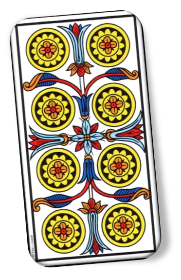 8 De Denier Marseille Tarot Card Paul Marteau TarotX