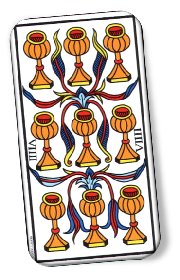 upright meaning of 9 De Coupe Tarot﻿