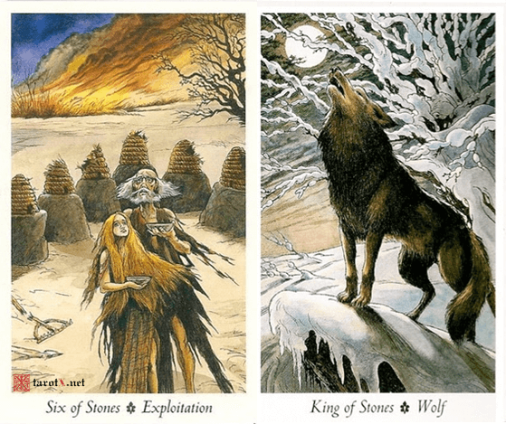 The Stones suit Wildwood tarot