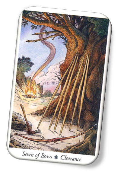 Meaning of Seven of Bows Wildwood Tarot