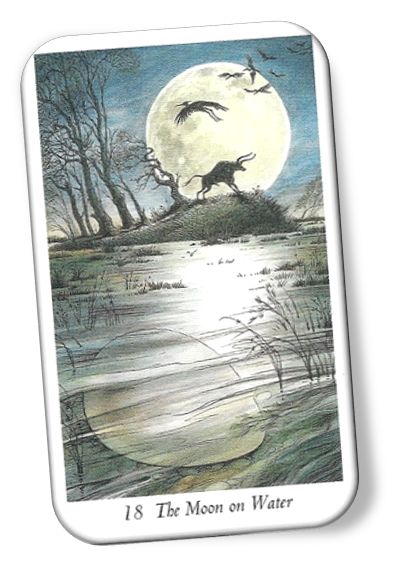 Description of The Moon on Water Wildwood Tarot