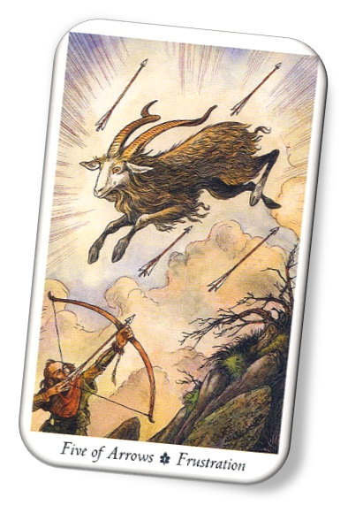 Meaning of Five of Arrows Wildwood Tarot