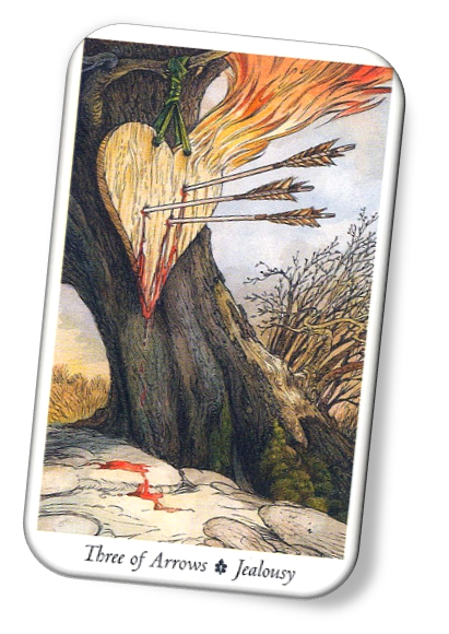 Meaning of Three of Arrows Wildwood Tarot