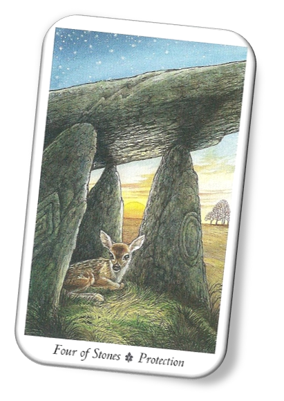 Meaning of Four of Stones Wildwood Tarot