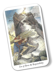 Ten Of Bows Wildwood Tarot Card Meanings - Responsibility 