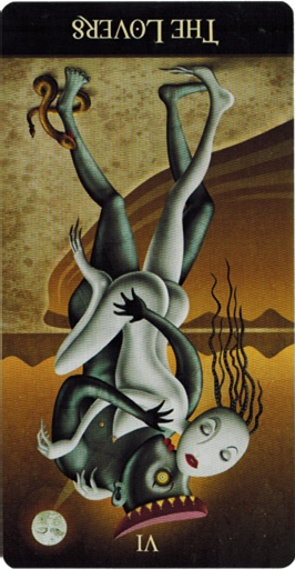 reversed meaning of The Lovers Deviant Moon Tarot