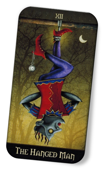 Description of The Hanged Man Deviant Moon Tarot