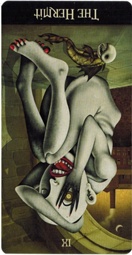 reversed meaning of The Hermit Deviant Moon Tarot