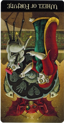 reversed meaning of Wheel of Fortune Deviant Moon Tarot