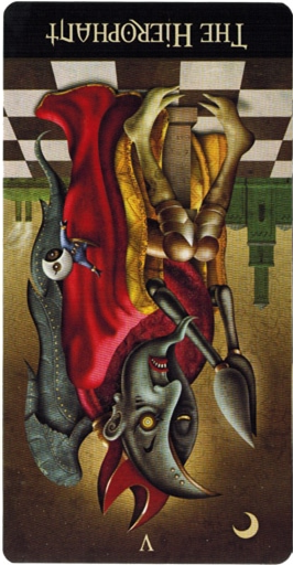 reversed meaning of The Hierophant Deviant Moon Tarot