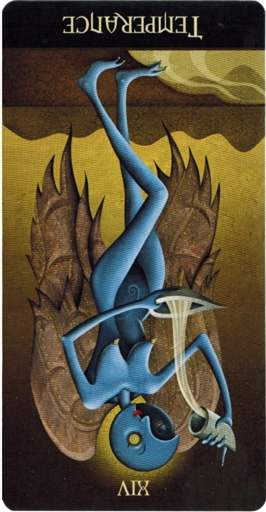 reversed meaning of Temperance Deviant Moon Tarot
