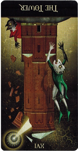 reversed meaning of The Tower Deviant Moon Tarot