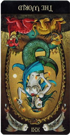reversed meaning of The World Deviant Moon Tarot
