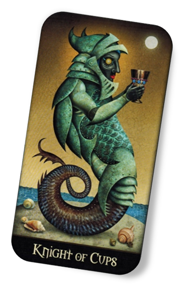 Description of Knight of Cups Deviant Moon Tarot