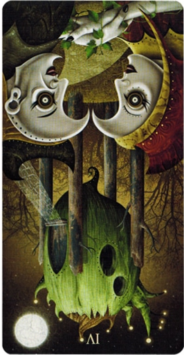 reversed meaning of Four of Wands Deviant Moon Tarot