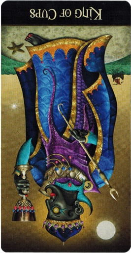 reversed meaning of King of Cups Deviant Moon Tarot