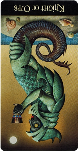 reversed meaning of Knight of Cups Deviant Moon Tarot
