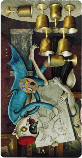 reversed meaning of Seven of Cups Deviant Moon Tarot
