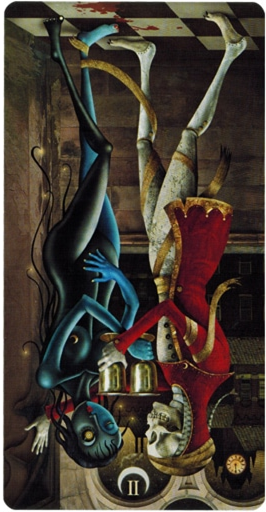 reversed meaning of Two of Cups Deviant Moon Tarot