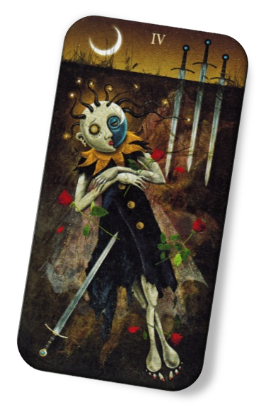 Four of Swords Deviant Moon Tarot Card Meanings | TarotX