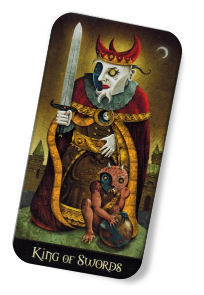 Description of King of Swords Deviant Moon Tarot