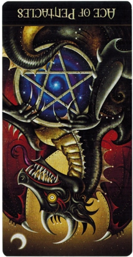 reversed meaning of Ace of Pentacles Deviant Moon Tarot