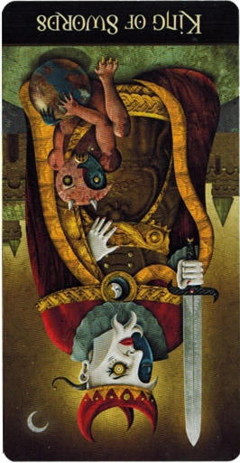 reversed meaning of King of Swords Deviant Moon Tarot