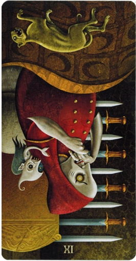 reversed meaning of Nine of Swords Deviant Moon Tarot