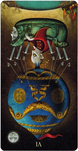 reversed meaning of Six of Swords Deviant Moon Tarot