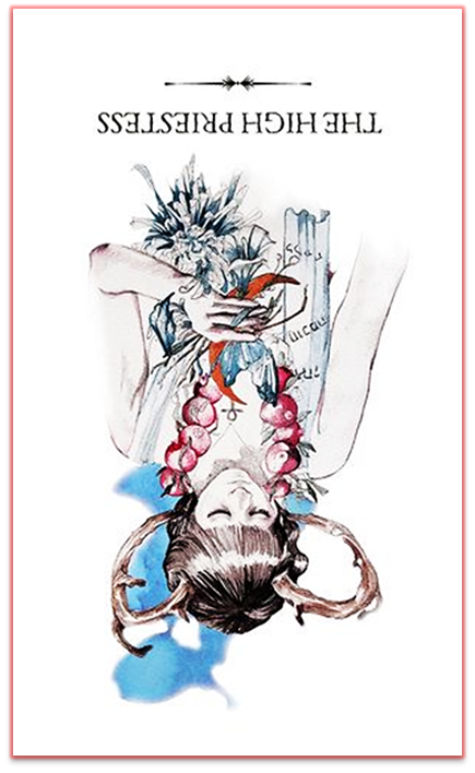 reversed the high priestess linestrider tarot