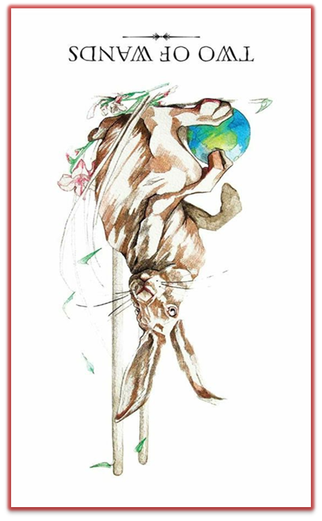 reversed two of wands linestrider tarot