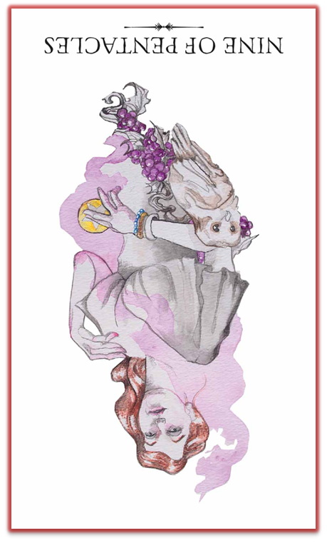 reversed nine of pentacles linestrider